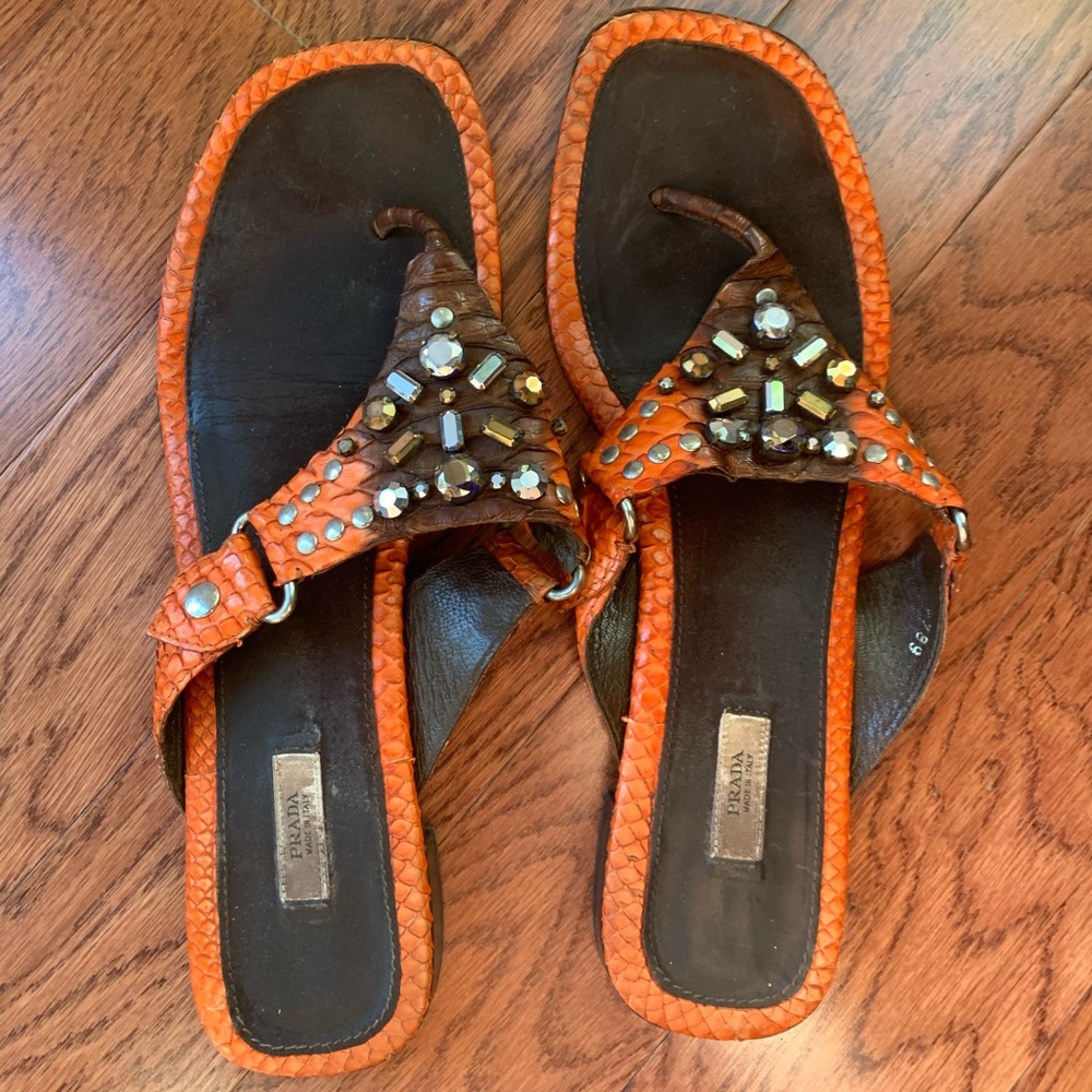 Prada Crystal Embellishment sandals 40IT 10US - Picture 2 of 6